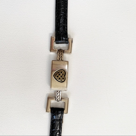 Brighton vintage black leather silver belt - Picture 2 of 12